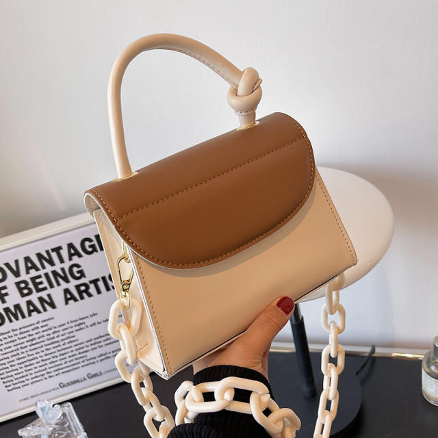 Acrylic chain strap ins handbag