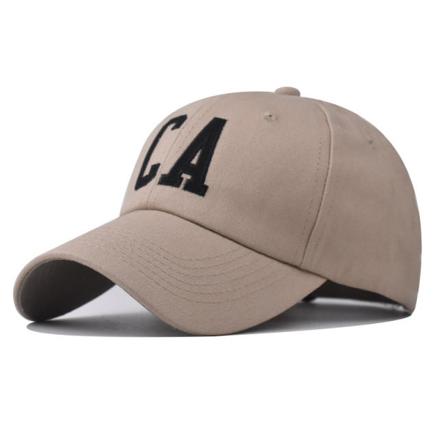 New CA large letter embroidered cotton baseball cap