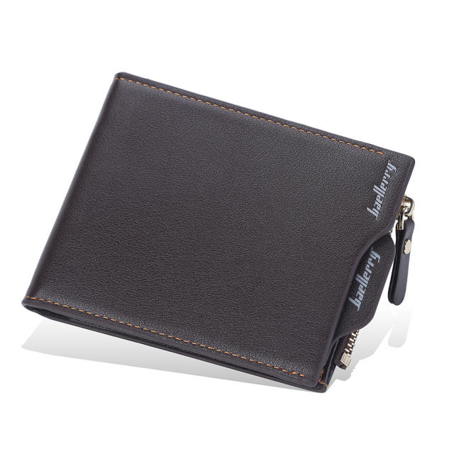 Short style multiple card hold slots zipper purse