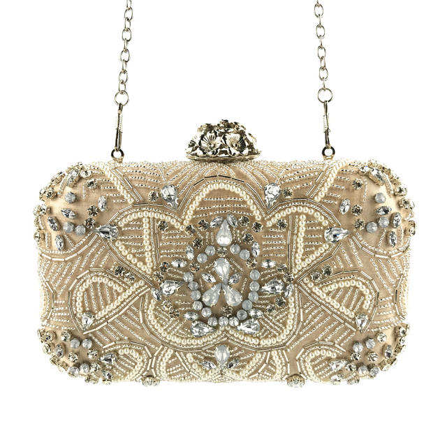 Pearl crystal evening bags