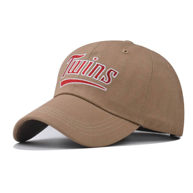 New twins letter cotton baseball cap