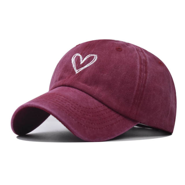 New love pattern cotton baseball cap