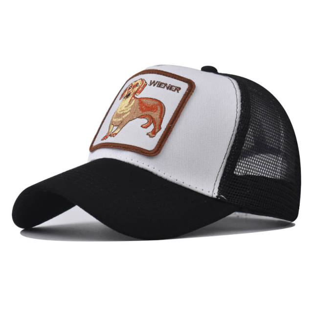 New animal pattern breathable mesh baseball cap