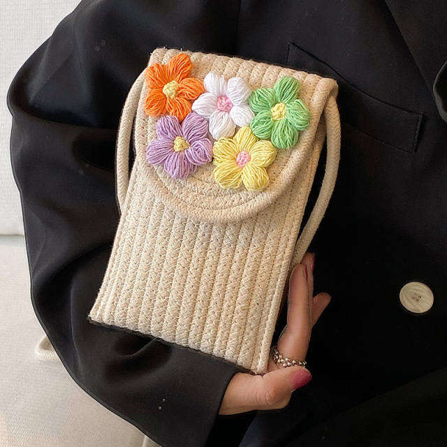 INS sweet summer flower crossbody phone bag