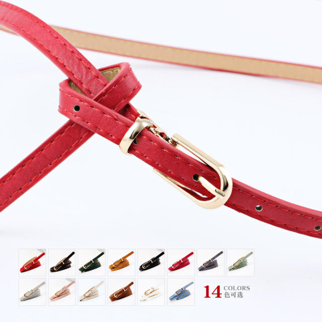 Elegant dress skinny knot belt