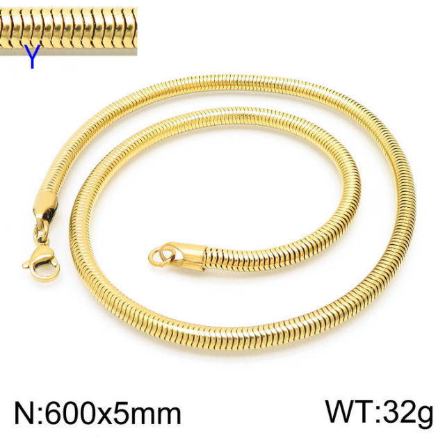 304L stainless steel snake chain necklace