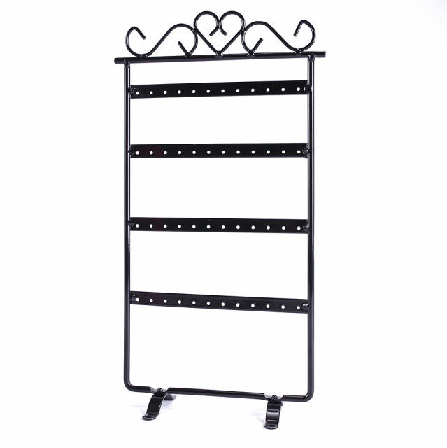Metal feeling 4 color 48 hole earring display stand