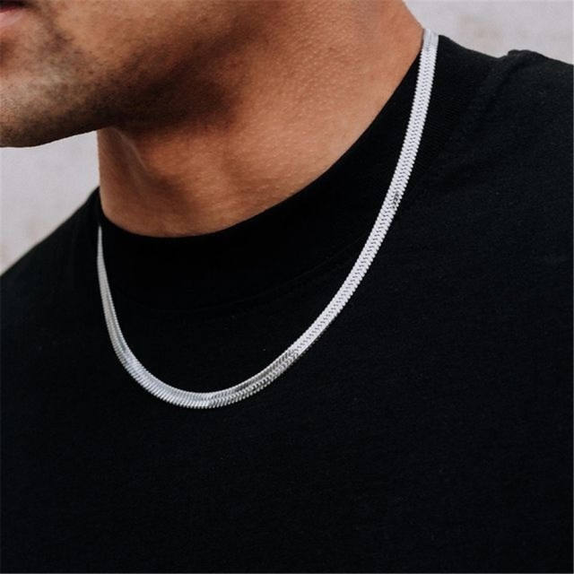 Hiphop stainless steel snake chain choker for men