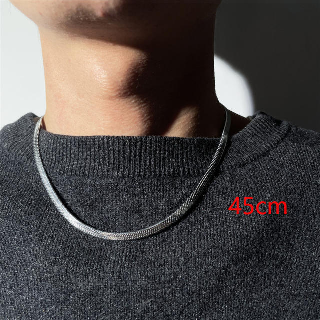 Hiphop stainless steel snake chain choker for men