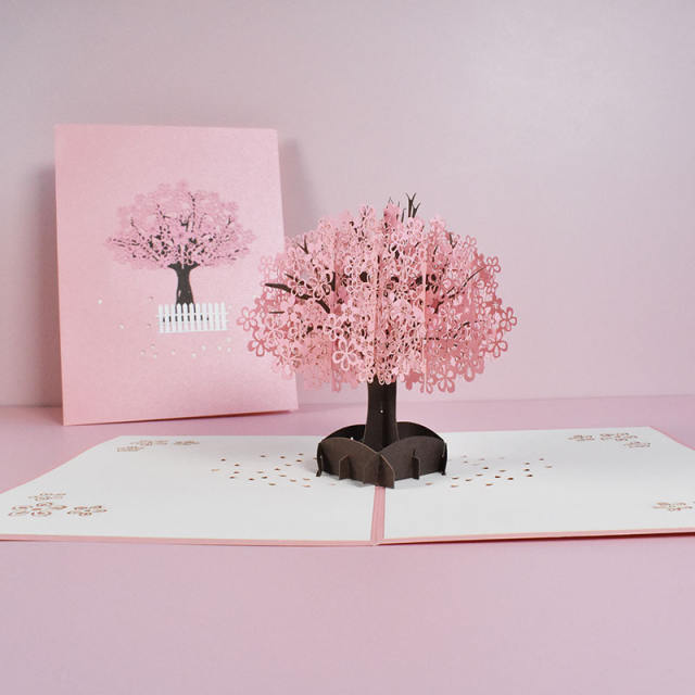 Teacher's Day cherry blossom greeting card