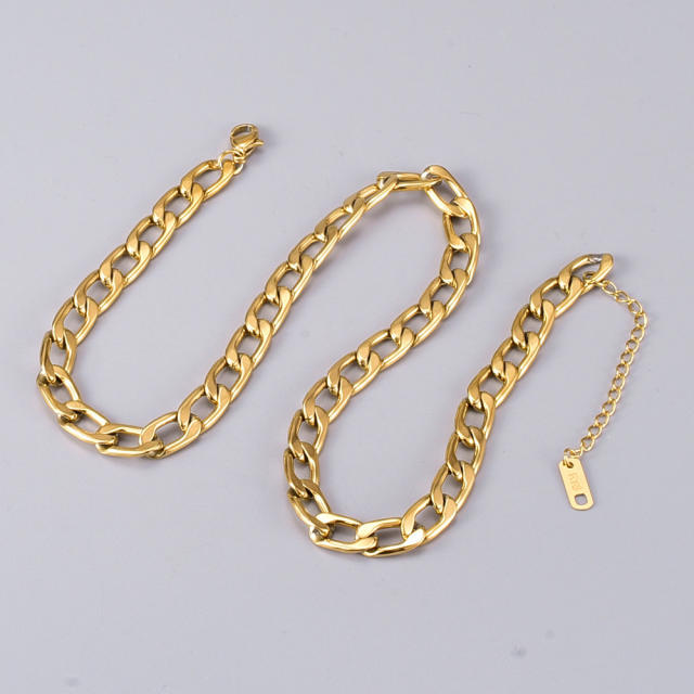 Fashion concise chain 18K stainless steel necklace