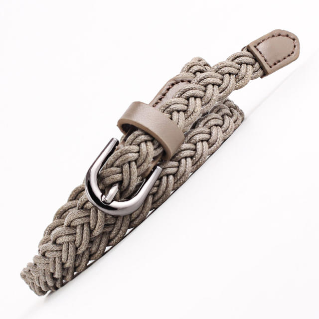 Vintage wax rope braided belt