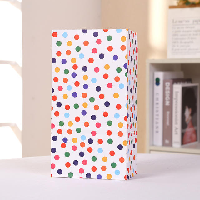 Color polka dots stripe paper bag