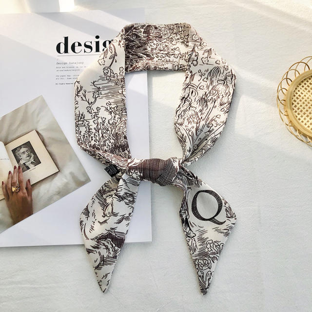 Inital letter skinny neckerchief