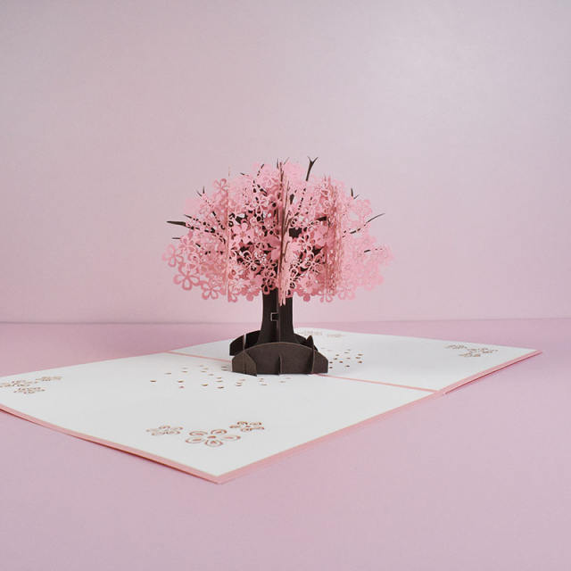 Teacher's Day cherry blossom greeting card