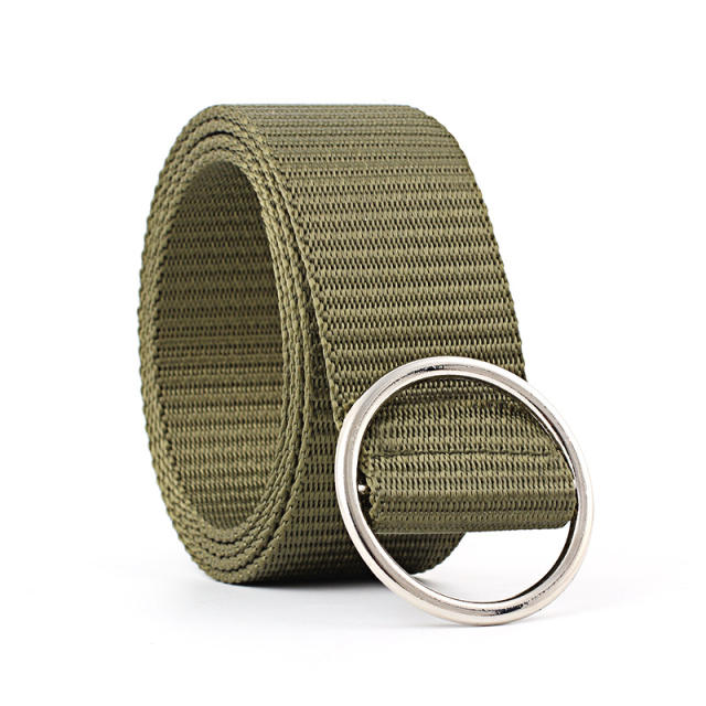 Canvas ring buckle belt