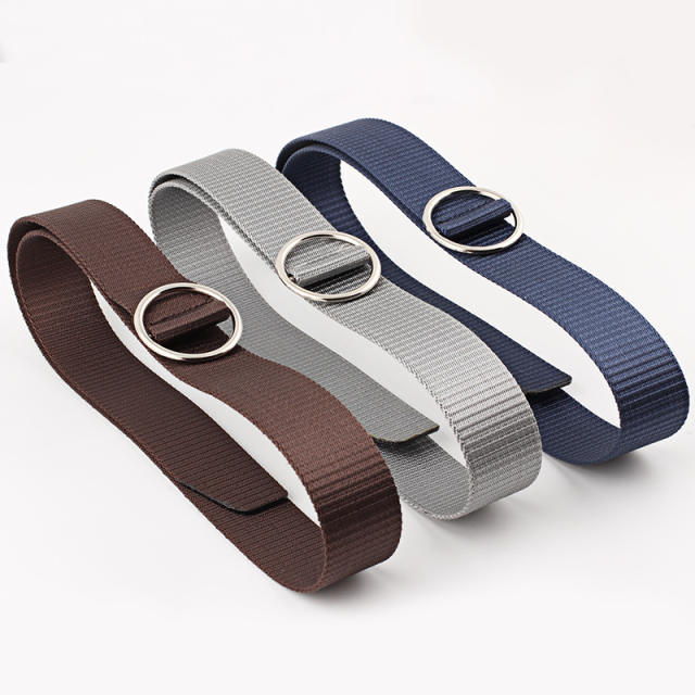 Canvas ring buckle belt