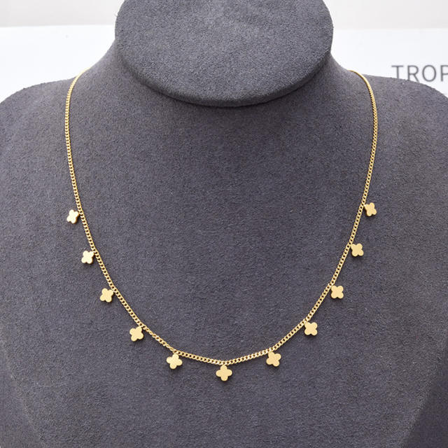 Stainless steel dainty choker necklace