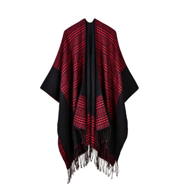 Autumn winter tassel shawl