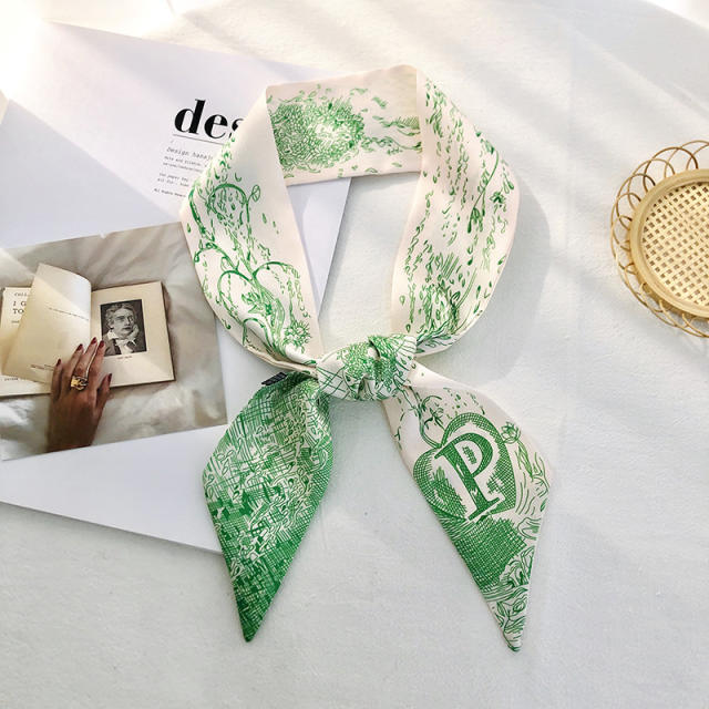 Inital letter skinny neckerchief