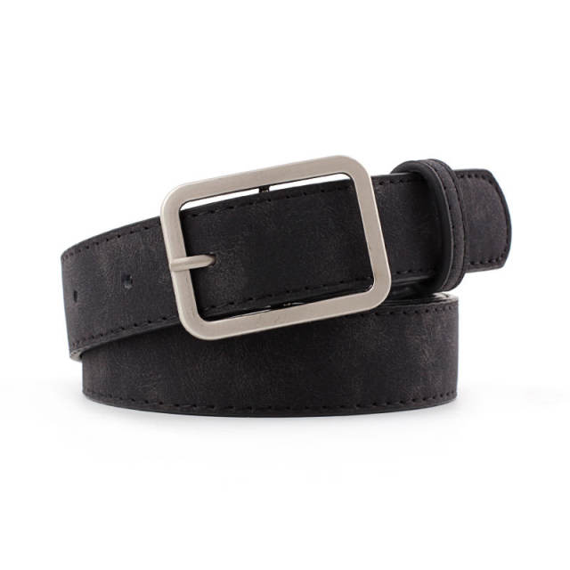 Square metal buckle belts