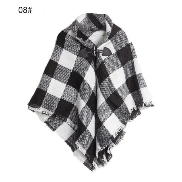 Classis plaid pattern kids shawl scarf