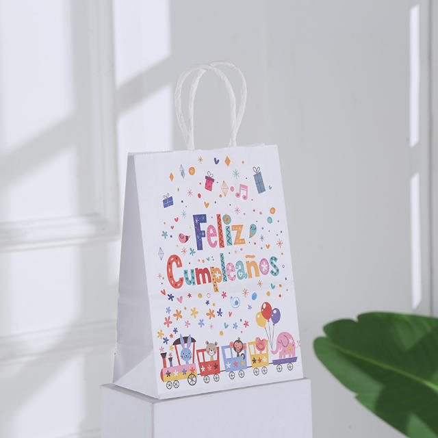 Spanish happy birthday paper bag