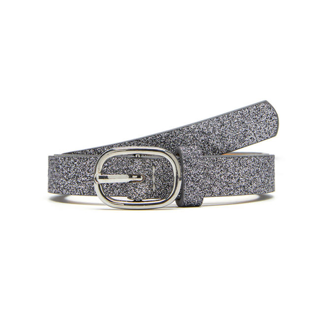 Personality bling women buckle belt