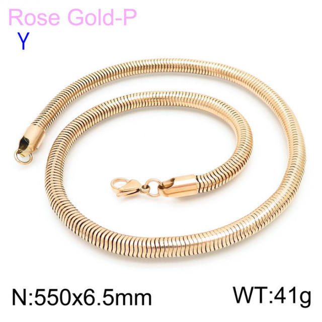 304L stainless steel snake chain necklace