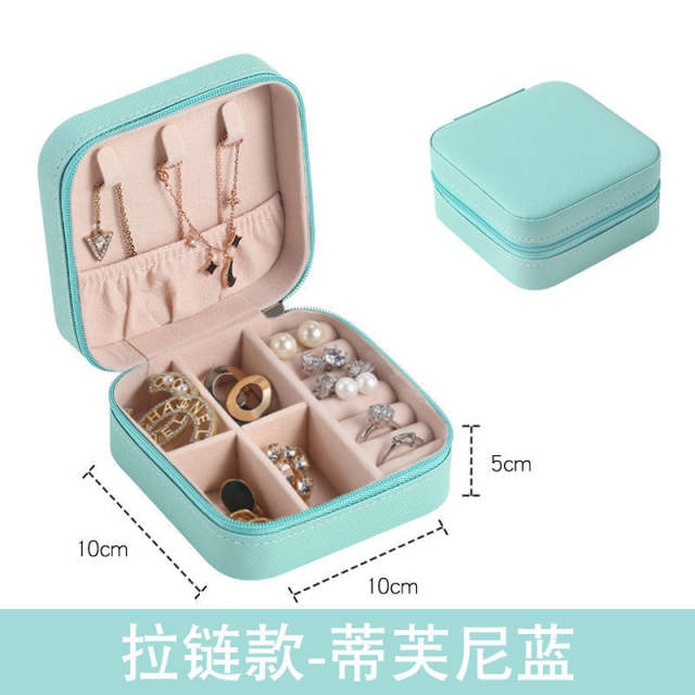 Korean fashion PU travel jewelry box