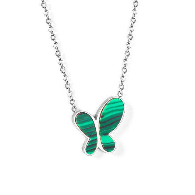 Sweet butterfly stainless steel necklace