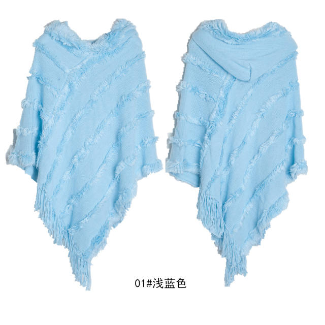 Autumn winter knitted warm shawl scarf for women