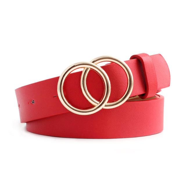 Creative double ring buckle belts