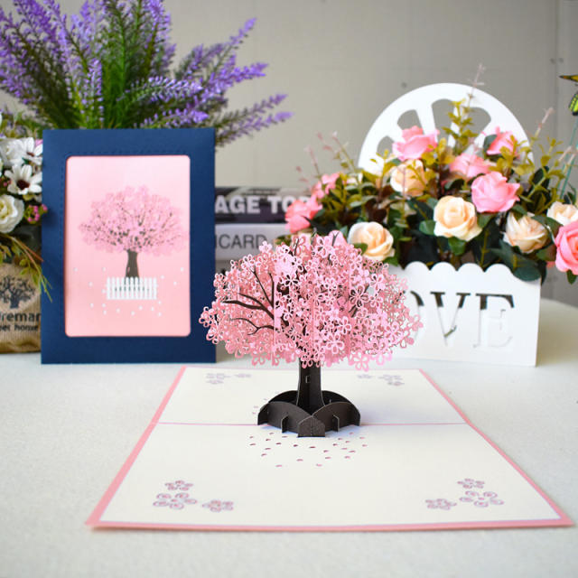 Teacher's Day cherry blossom greeting card