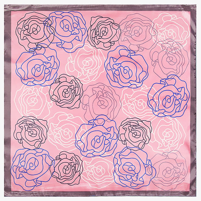 60cm painted rose Lady square scarves