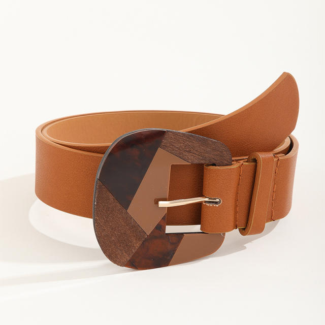 INS korean fashion PU leather buckle belt