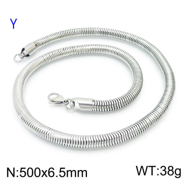 304L stainless steel snake chain necklace