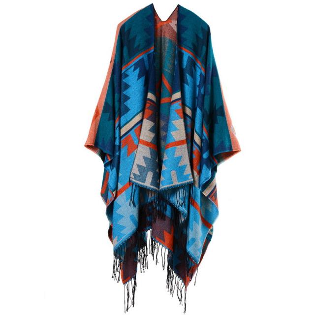 Occident fashion patterned tassel shawl