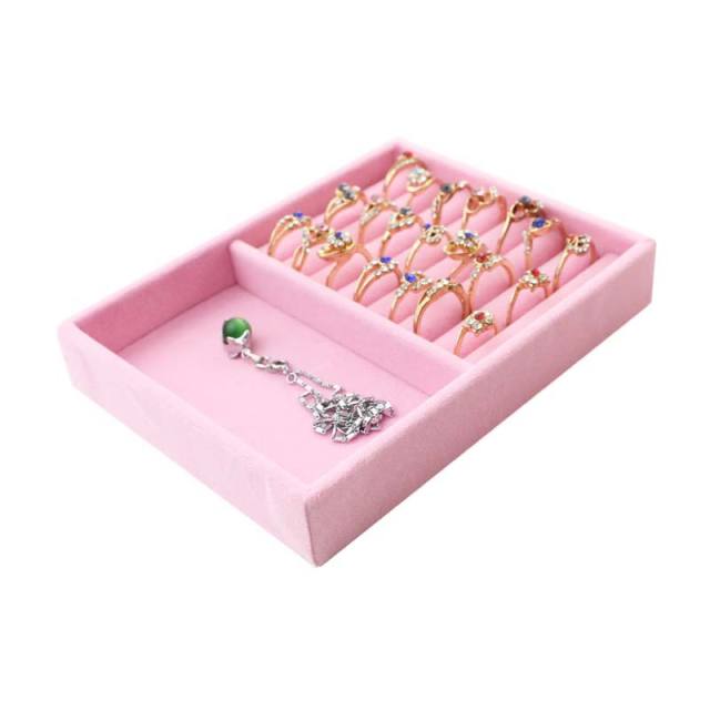 Velvet jewellery storage box