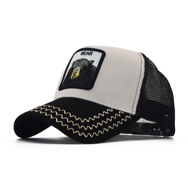 New animal pattern cotton mesh baseball cap