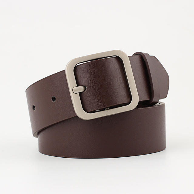 Square buckle belts for women
