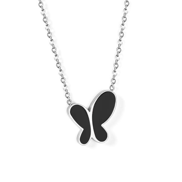 Sweet butterfly stainless steel necklace