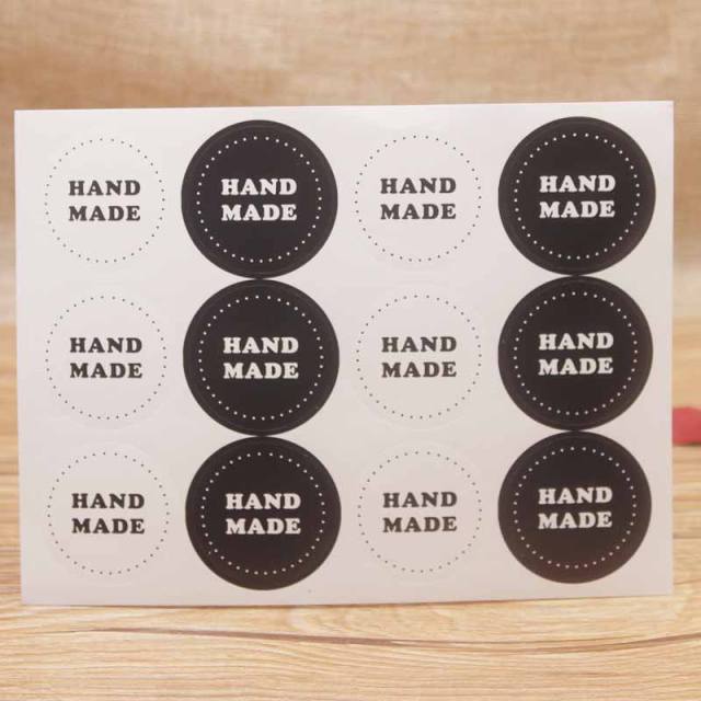DIY handmade thank you stickers 12pcs/1paper 3cm