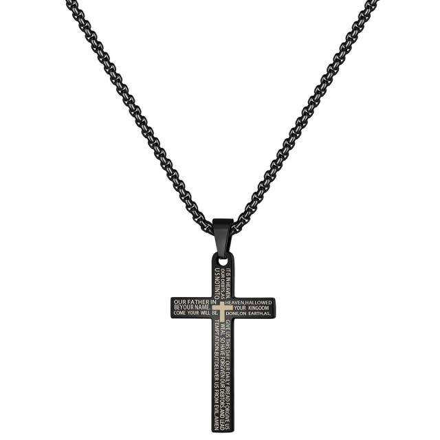 Popular titanium steel cross necklace