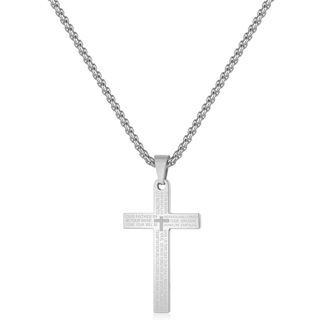 Popular titanium steel cross necklace