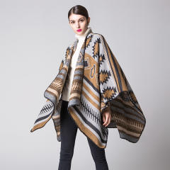 Geometric pattern warm shawl