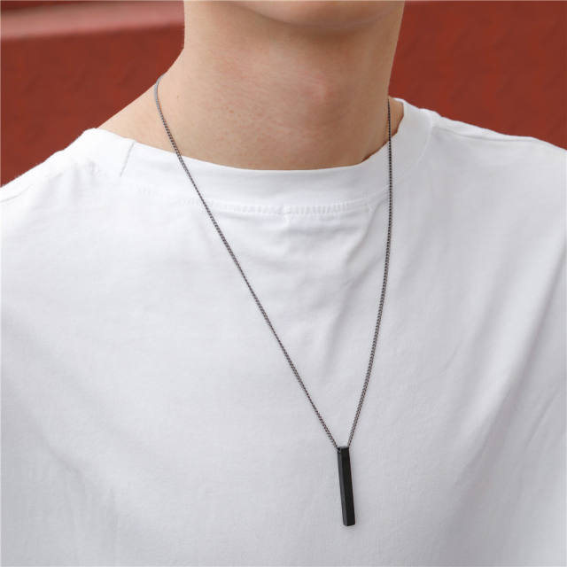 Hiphop stainless steel bar necklace for men(only pendant stainless steel)