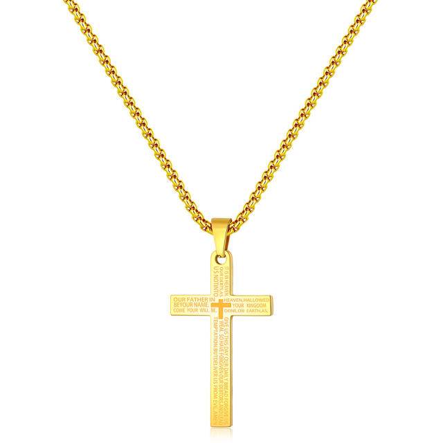 Popular titanium steel cross necklace