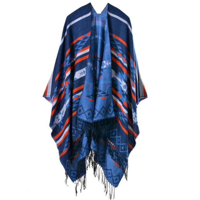 Occident fashion patterned tassel shawl