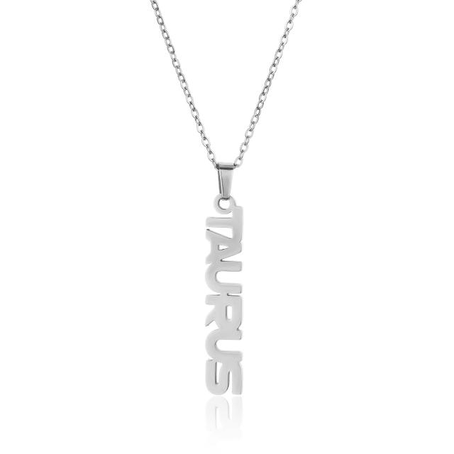18KG stainless steel zodiac necklace
